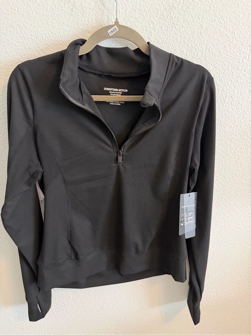 Women's Black Quarter-Zip Cowl Sweater